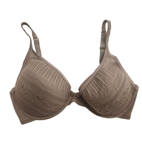 Thirdlove Everyday Lace Plunge Bra Grey Underwire T-Shirt Bra Size 36E - Picture 2 of 6